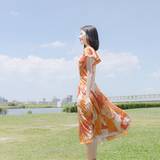 大喜自制 原创设计 大鱼海棠 复古色彩 连衣裙