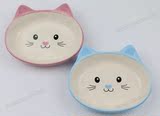 #米歪私宠#出口陶瓷碗猫饭碗猫盆食具水碗扁脸猫碗猫食盆两件包邮