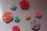 玫瑰花树脂冰箱贴强力磁贴 田园磁铁贴 韩国创意儿童早教磁铁贴