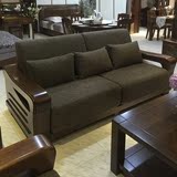 全实木沙发中式组合客厅中式实木沙发胡桃木沙发简约现代家具
