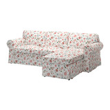 宜家代购IKEA 爱克托双人沙发和贵妃椅 客厅转角沙发 伊德默 多色