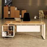 上海办公家具老板桌主管台钢木办公桌椅组合创意简约现代厂家