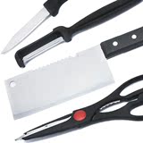 不锈钢刀具四件套菜刀套装剪刀厨房刀具用品厨具厨刀水果刀包邮