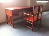 红木电脑桌 全实木书桌办公桌 非洲花梨木写字桌 中式书房家具