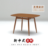茗墨家居餐桌橡木实木饭桌中式大理石桌子长方形全实木餐桌椅组合