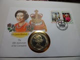 马恩岛1克朗 纪念币 邮币封 1989  特价