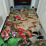 3D鲤鱼印花门垫浴室门口防滑地垫客厅沙发茶几卧室床边地毯定制