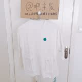 TYAKA/SHA 塔卡沙 格林系列 男女本白色贴袋宽松T恤JGF25JGM26