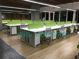 杭州4人位办公桌椅组合员工桌单人电脑桌职员桌屏风卡座办公家具