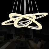 LED可调光餐吊灯环形大气客厅灯创意DIY造型戒指型吸顶吊线灯新款