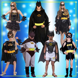 cosplay万圣节动漫服装 成人儿童蝙蝠侠服装动漫衣服亲子装