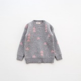 韩版童装2015冬季新款儿女童兔毛套头针织衫加厚保暖打底毛衣上衣