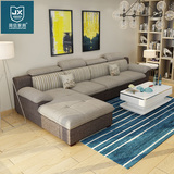 现代简约客厅时尚转角布艺沙发组合大小户型创意三防免洗沙发整装