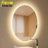 多规格卫生间壁挂LED灯镜洗手台盆上大镜子浴室无框卫浴镜灯光镜