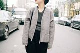 韩国MQ正品 MACQNF洋气时尚百搭纯色短款外套小香风厚实开衫