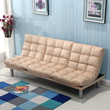 简易折叠沙发床布艺1.8米 单人双人钢架多功能两用沙发床小户型