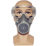 防毒面具喷漆防粉尘打磨装修防护面罩防甲醛化工农药防毒口罩包邮