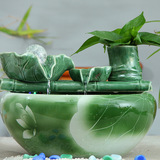 景德镇陶瓷流水喷泉桌面摆件加湿器现代创意结婚礼品家具风水鱼缸