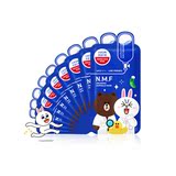韩国可莱丝斯LINE合作卡通动物面膜蓝色补水保湿收缩毛孔10片/盒