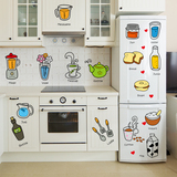 创意冰箱贴纸厨房橱柜柜门贴可移除壁纸装饰墙纸贴画防水墙贴自粘