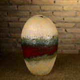 粗陶花瓶插花器艺饰家居摆件创意釉变手工拉坯传统工艺品（单个）