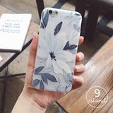 韩国小清新花朵iPhone6 6S薄硅胶5/SE手机壳苹果6plus挂绳外壳软