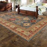 地毯客厅茶几门厅卧室欧美现代长方形家用美式奢华蓝红土耳其地毯