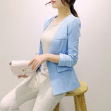 2016秋季新款韩版小西装外套女短款一粒扣长袖修身显瘦女士西服潮