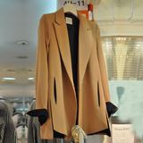 韩国东大门代购修身韩版女装纯色中长款显瘦气质小西服女上衣