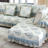 亚麻欧式沙发垫布艺四季通用防滑组合沙发坐垫实木真皮沙发套巾罩