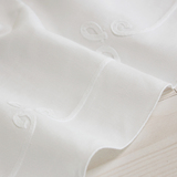外贸欧式白色棉布简约绣花桌布台布餐布盖布圆形方形89*89cm