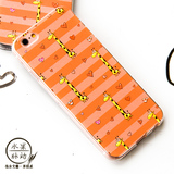 苹果6s iphone6 plus 卡通爱心长颈鹿手机壳硅胶浮雕创意软保护套