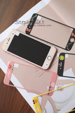 韩国日本人气！卡通软边弧边超薄钢化膜 前贴膜 iPhone6/6S PLUS