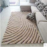 欧式地毯3D立体弹力丝地毯客厅茶几卧室高档地毯床边简约时尚定制
