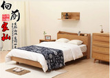 实木床橡木床 现代简约榻榻米婚床 日式水曲柳1.5米1.8米双人床