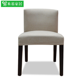 家用实木布艺餐椅子咖啡椅宜家办公椅现代简约时尚靠背餐桌椅组合