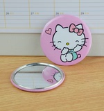 卡通kitty猫 韩国可爱迷你卡通小镜子便携化妆镜创意圆形随身美容