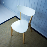 宜家白色椅子座椅实木腿餐椅会议椅书桌椅简约餐厅椅北欧风写字椅