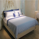北欧地中海风格儿童纯棉家纺床上用品男孩房床品天蓝色样板间床品