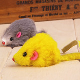 玩具皮2英寸真皮老鼠真兔皮宠物玩具猫玩具宠物用品发声好玩