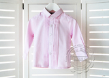 男童衬衫 粉色TC棉长袖衬衫 男宝宝礼服衬衫1－8岁  bc6
