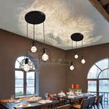 loft复古铁艺水晶鸟笼吊灯具美式工业酒吧台餐厅服装店咖啡厅灯具