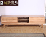 纯实木电视柜简约1.5米/1.8米白橡木日式客厅家具 原木色