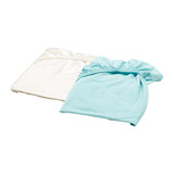 宜家正品代购IKEA家居 莱恩 婴儿床垫罩  白色 天蓝色 2 件