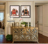 进口画芯美式装饰画动物图案客厅卧室书房挂画高档壁画 波斯大象