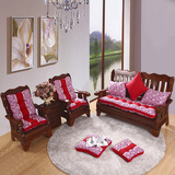 实木沙发垫 坐垫 加厚布艺四季通用防滑高档红木沙发套罩定做特价