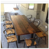 实木办公餐桌长方形饭桌餐桌椅组合咖啡桌咖啡厅桌椅书桌家具住宅