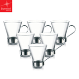 意大利进口卡布奇诺欧式耐热水杯玻璃热饮茶杯牛奶杯咖啡杯套装
