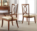 新古典实木休闲高背椅 法式实木雕刻餐椅休闲椅酒店椅子家具定制