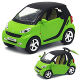 奔驰SMART车模 三开门声光回力 仿真合金汽车模型儿童玩具车包邮